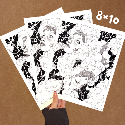 head in the clouds print