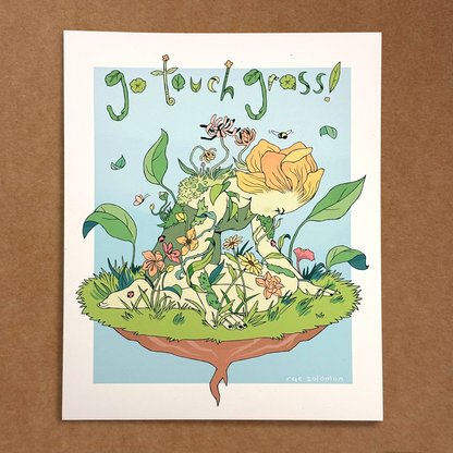 go touch grass print