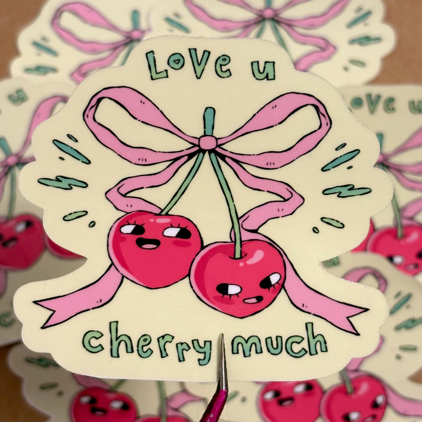 love u cherry much sticker