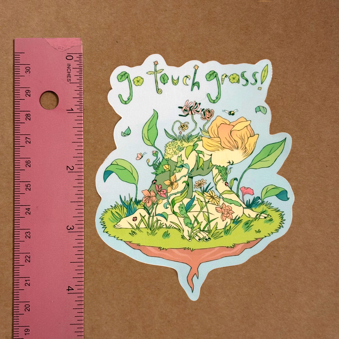 go touch grass sticker